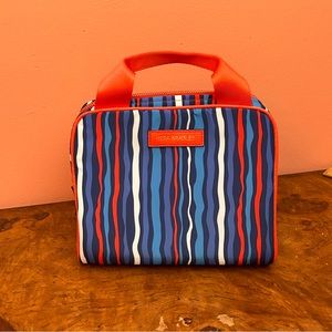 Vera Bradley Women's Preppy Poly Lunch Cooler Lunch Bag, Cobalt Stripe, One Size